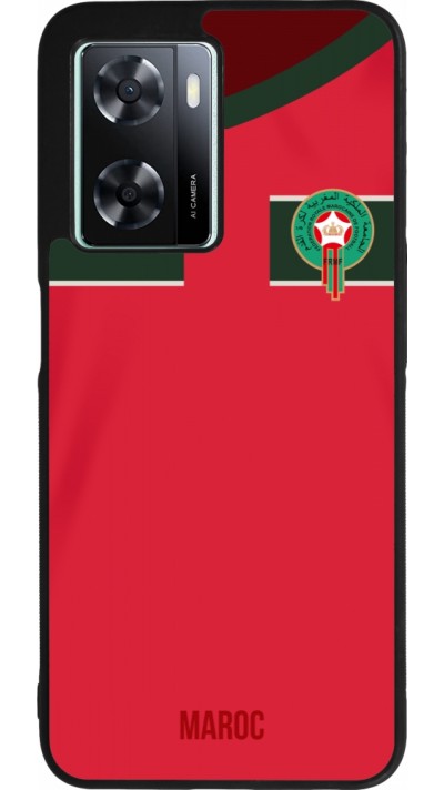 OPPO A57 5G Case Hülle - Silikon schwarz Marokko 2022 personalisierbares Fussballtrikot