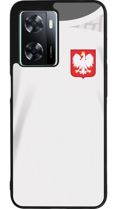 OPPO A57 5G Case Hülle - Silikon schwarz Polen 2022 personalisierbares Fussballtrikot