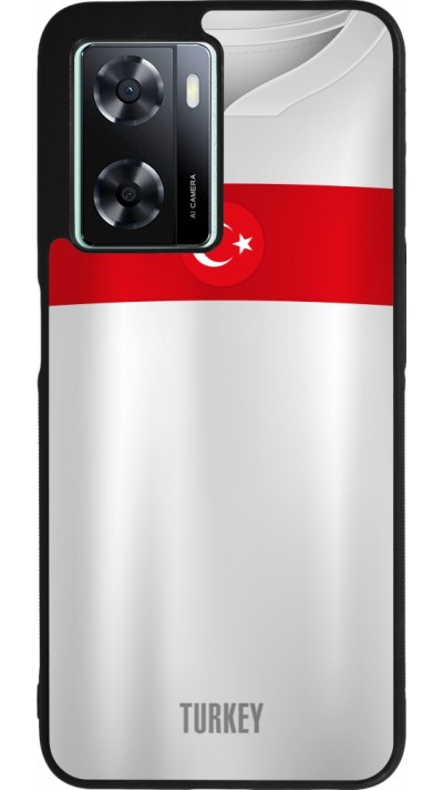 Coque OPPO A57 5G - Silicone rigide noir Maillot de football Turquie personnalisable