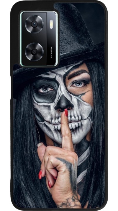 Coque OPPO A57 5G - Silicone rigide noir Halloween 18 19