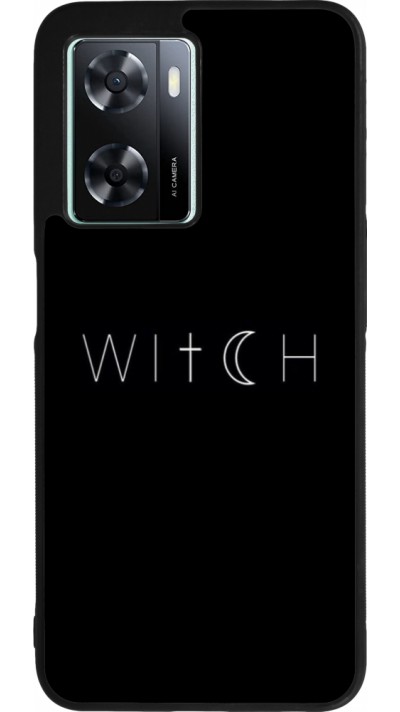 Coque OPPO A57 5G - Silicone rigide noir Halloween 22 witch word