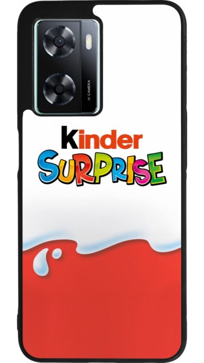 OPPO A57 5G Case Hülle - Silikon schwarz Kinder Surprise