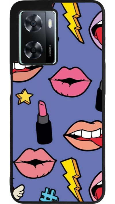 OPPO A57 5G Case Hülle - Silikon schwarz Lips and lipgloss