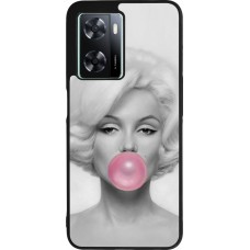 OPPO A57 5G Case Hülle - Silikon schwarz Marilyn Bubble