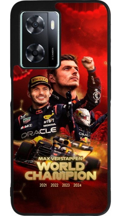 OPPO A57 5G Case Hülle - Silikon schwarz Max Verstappen Champion 2023