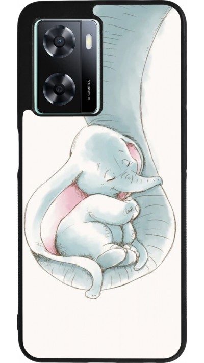 OPPO A57 5G Case Hülle - Silikon schwarz Mom 1903