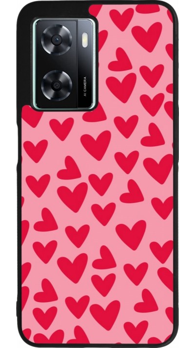 OPPO A57 5G Case Hülle - Silikon schwarz Mom 2024 kleine Herzen