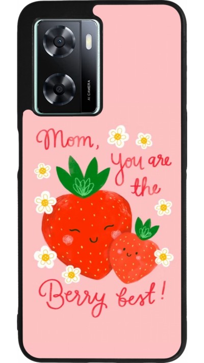 Coque OPPO A57 5G - Silicone rigide noir Mom 2026 Berry best