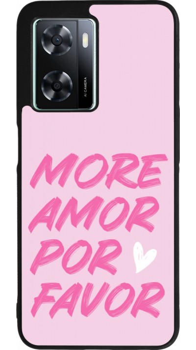 OPPO A57 5G Case Hülle - Silikon schwarz More amor porfavor
