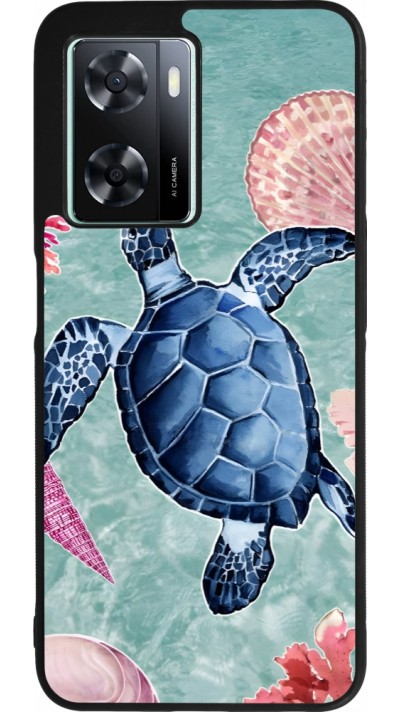 OPPO A57 5G Case Hülle - Silikon schwarz Preppy Turtle