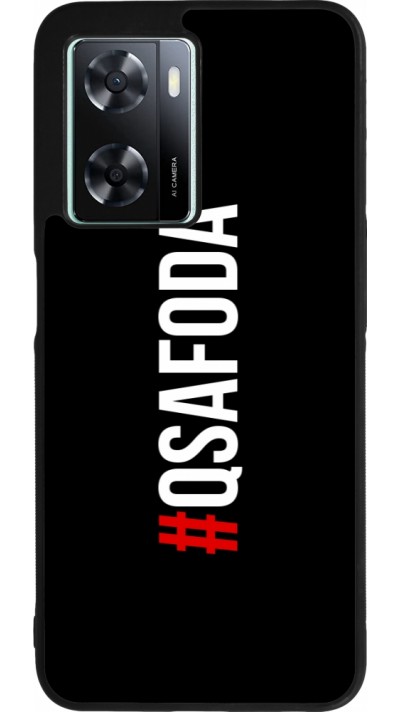 OPPO A57 5G Case Hülle - Silikon schwarz Qsafoda 1
