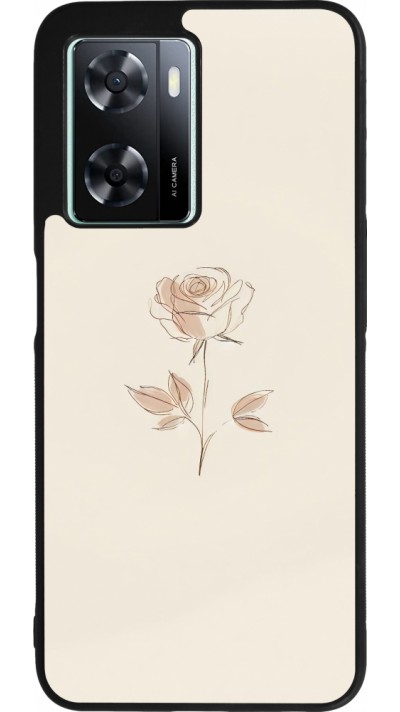 OPPO A57 5G Case Hülle - Silikon schwarz Rosa Sand Minimalistisch