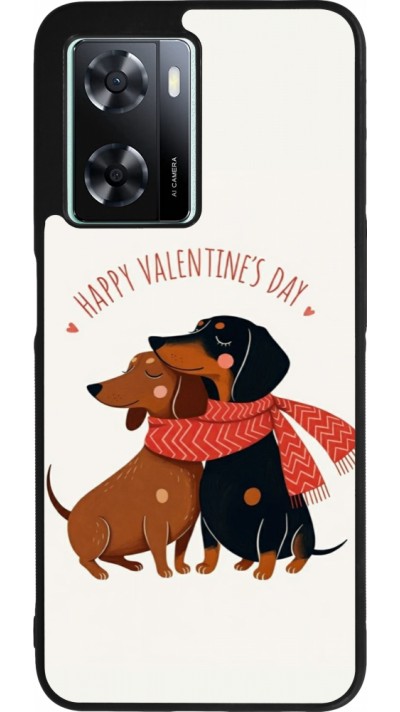 OPPO A57 5G Case Hülle - Silikon schwarz Saint Valentines Day 26 Happy Valentine