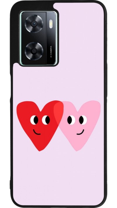 OPPO A57 5G Case Hülle - Silikon schwarz Saint Valentines Day 26 Heart