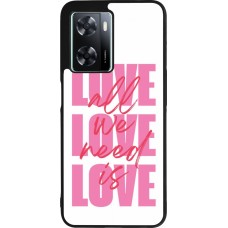 OPPO A57 5G Case Hülle - Silikon schwarz Saint Valentines Day 26 Love all we need is