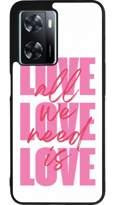 OPPO A57 5G Case Hülle - Silikon schwarz Saint Valentines Day 26 Love all we need is