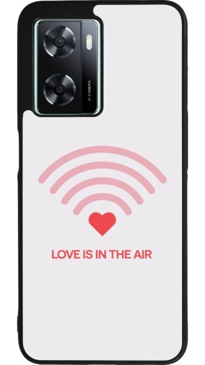 OPPO A57 5G Case Hülle - Silikon schwarz Saint Valentines Day 26 Love is in the air