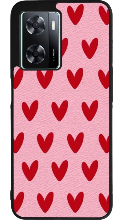 OPPO A57 5G Case Hülle - Silikon schwarz Saint Valentines Day 26 Pattern heart