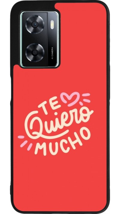 OPPO A57 5G Case Hülle - Silikon schwarz Saint Valentines Day 26 Te quiero mucho