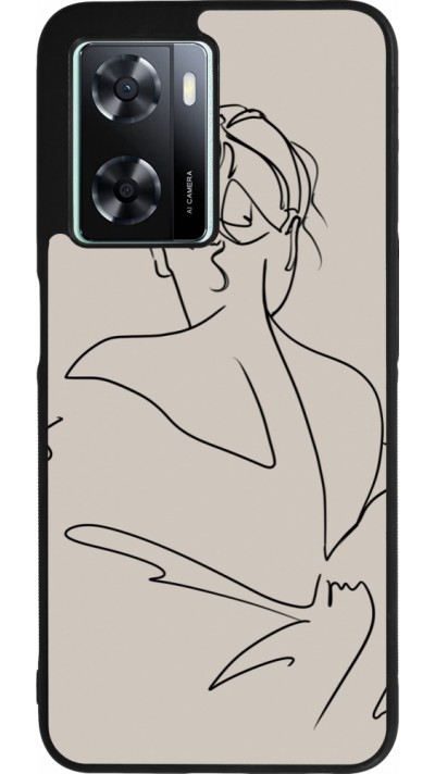 OPPO A57 5G Case Hülle - Silikon schwarz Salnikova 05