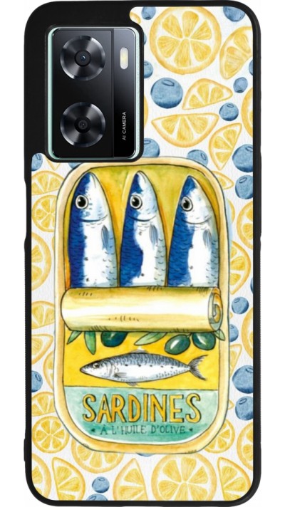 OPPO A57 5G Case Hülle - Silikon schwarz Sardines in oil 2026