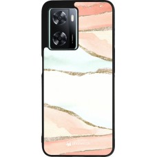 OPPO A57 5G Case Hülle - Silikon schwarz Shimmering Orange