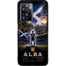 Coque OPPO A57 5G - Silicone rigide noir Football Écosse splash 2026
