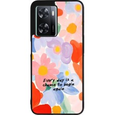 Coque OPPO A57 5G - Silicone rigide noir Every day is a chance Spring 2026