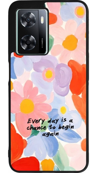 OPPO A57 5G Case Hülle - Silikon schwarz Every day is a chance Spring 2026