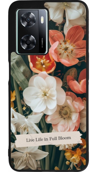 OPPO A57 5G Case Hülle - Silikon schwarz Full Bloom Spring 2026