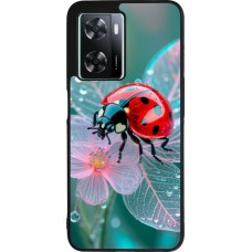Coque OPPO A57 5G - Silicone rigide noir Ladybird in bloom Spring 2026