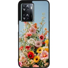 Coque OPPO A57 5G - Silicone rigide noir Spring flowers Spring 2026