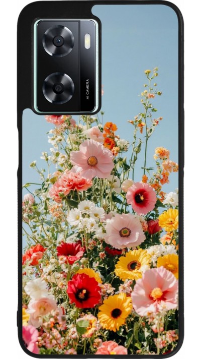 OPPO A57 5G Case Hülle - Silikon schwarz Spring flowers Spring 2026
