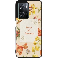 Coque OPPO A57 5G - Silicone rigide noir Trust the process Spring 2026