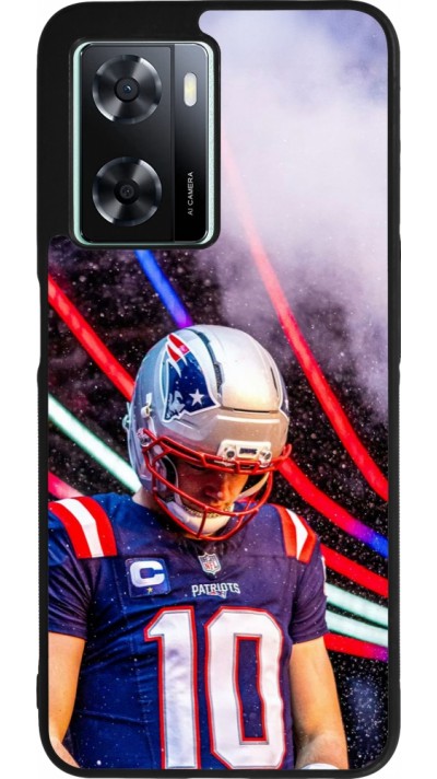 Coque OPPO A57 5G - Silicone rigide noir Super Bowl 26 Patriots 3