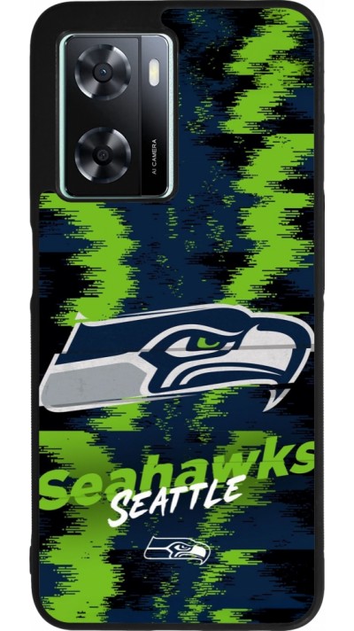 Coque OPPO A57 5G - Silicone rigide noir Super Bowl 26 Seattle 2