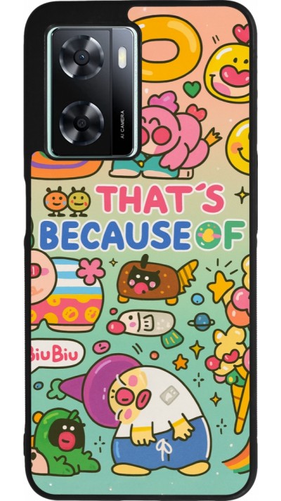 OPPO A57 5G Case Hülle - Silikon schwarz Thats beacause of