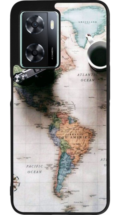 Coque OPPO A57 5G - Silicone rigide noir Travel 01