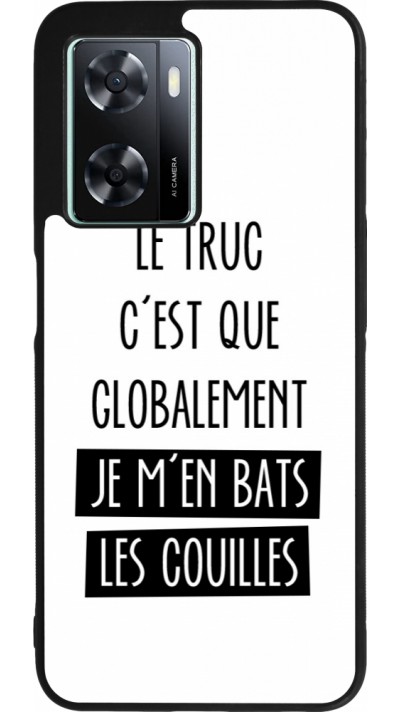 OPPO A57 5G Case Hülle - Silikon schwarz Le truc globalement bats les couilles