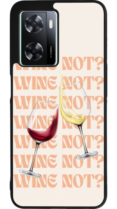 OPPO A57 5G Case Hülle - Silikon schwarz Wine not