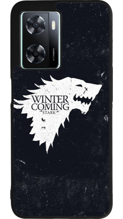 OPPO A57 5G Case Hülle - Silikon schwarz Winter is coming Stark