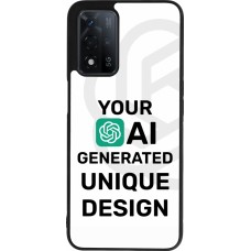 Coque OPPO A93s 5G - Silicone rigide noir Unique au monde générée par intelligence artificielle (AI) avec vos idées