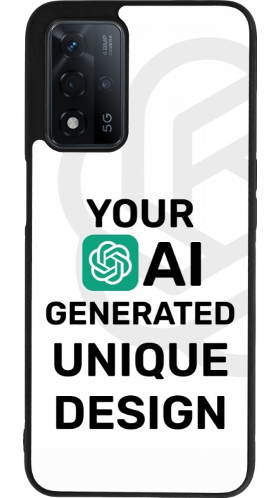 OPPO A93s 5G Case Hülle - Silikon schwarz Weltweit einzigartig erstellt dank Deiner Kreativität und künstlicher Intelligenz (KI)