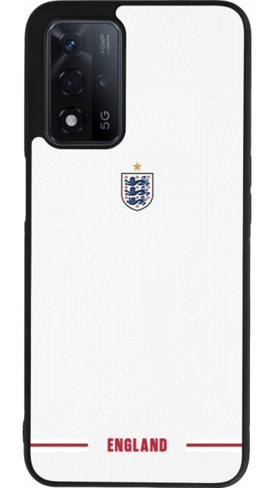 Coque OPPO A93s 5G - Silicone rigide noir Maillot de football Angleterre 2026 personnalisable