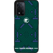 Coque OPPO A93s 5G - Silicone rigide noir Maillot de football Arabie saoudite 2026 personnalisable