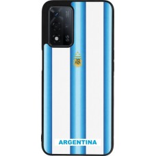 Coque OPPO A93s 5G - Silicone rigide noir Maillot de football Argentine 2026 personnalisable
