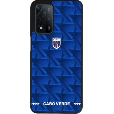 Coque OPPO A93s 5G - Silicone rigide noir Maillot de football Cap-Vert 2026 personnalisable