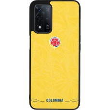 Coque OPPO A93s 5G - Silicone rigide noir Maillot de football Colombie 2026 personnalisable