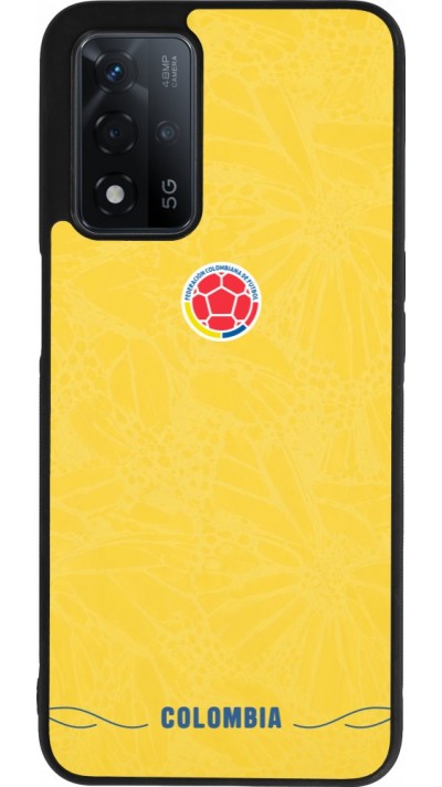 Coque OPPO A93s 5G - Silicone rigide noir Maillot de football Colombie 2026 personnalisable