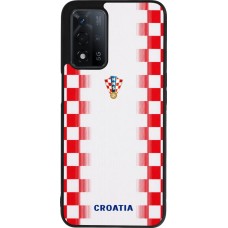 Coque OPPO A93s 5G - Silicone rigide noir Maillot de football Croatie 2026 personnalisable